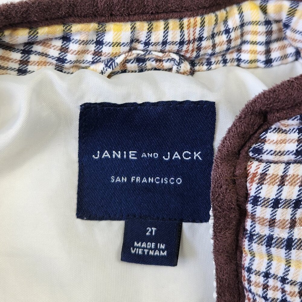 Janie and Jack Toddler Plaid Puffer Vest sz 2T - Picture 5 of 8